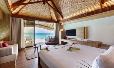 Le Bora Bora by Pearl Resorts Le Bora Bora by Pearl Resorts overwater bungalow interior